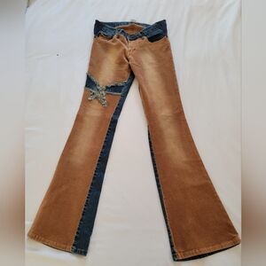 ZOOMPY Women's Corduroy Flare Boot Cut Denim Jeans Size Small